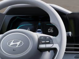 Hyundai Elantra Hybrid Blue Sedan 2026 — side view