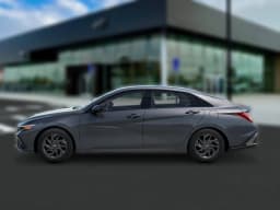 Hyundai Elantra Hybrid Blue Sedan 2026 — side view