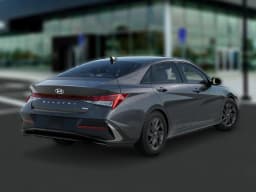 Hyundai Elantra Hybrid Blue Sedan 2026 — side view
