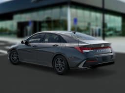 Hyundai Elantra Hybrid Blue Sedan 2026 — side view