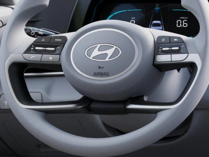 Hyundai Elantra Hybrid Blue Sedan 2026 — side view