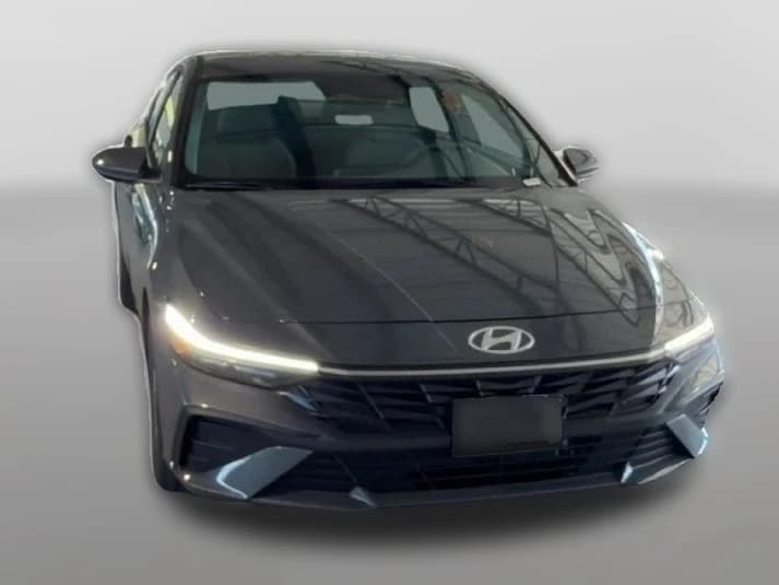 Hyundai Elantra Hybrid Blue Sedan 2026 — side view
