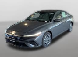 Hyundai Elantra Hybrid Blue Sedan 2026 — side view