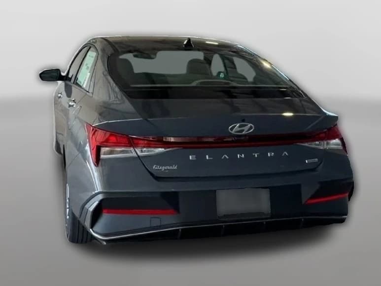 Hyundai Elantra Hybrid Blue Sedan 2026 — side view