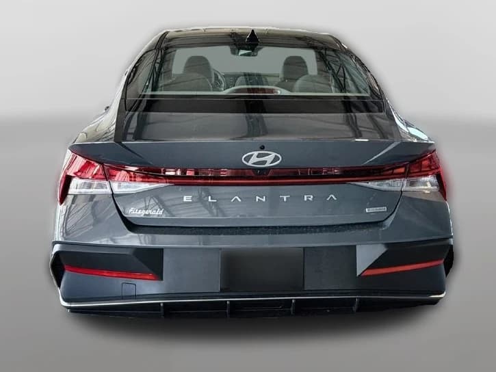 Hyundai Elantra Hybrid Blue Sedan 2026 — side view