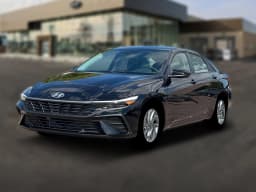 Hyundai Elantra Hybrid Blue Sedan 2026 — side view