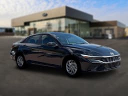 Hyundai Elantra Hybrid Blue Sedan 2026 — side view