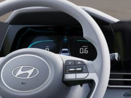 Hyundai Elantra Hybrid Blue Sedan 2026 — side view