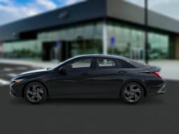 Hyundai Elantra Hybrid Blue Sedan 2026 — side view