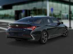 Hyundai Elantra Hybrid Blue Sedan 2026 — side view