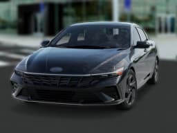 Hyundai Elantra Hybrid Blue Sedan 2026 — side view