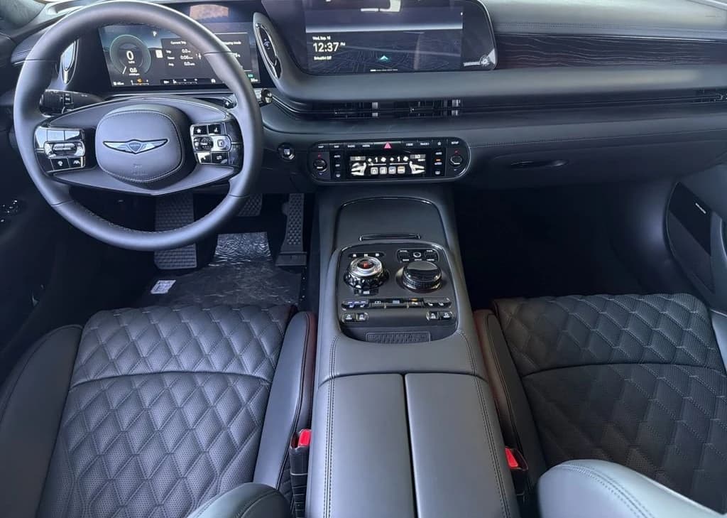 Genesis G90 3.5T e-SC Prestige Black AWD 2026 — side view