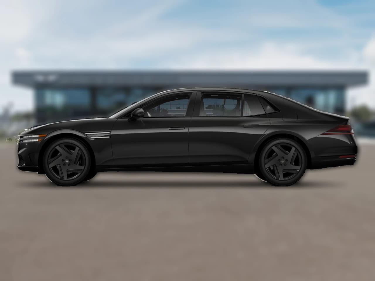 Genesis G90 3.5T e-SC Prestige Black AWD 2026 — side view