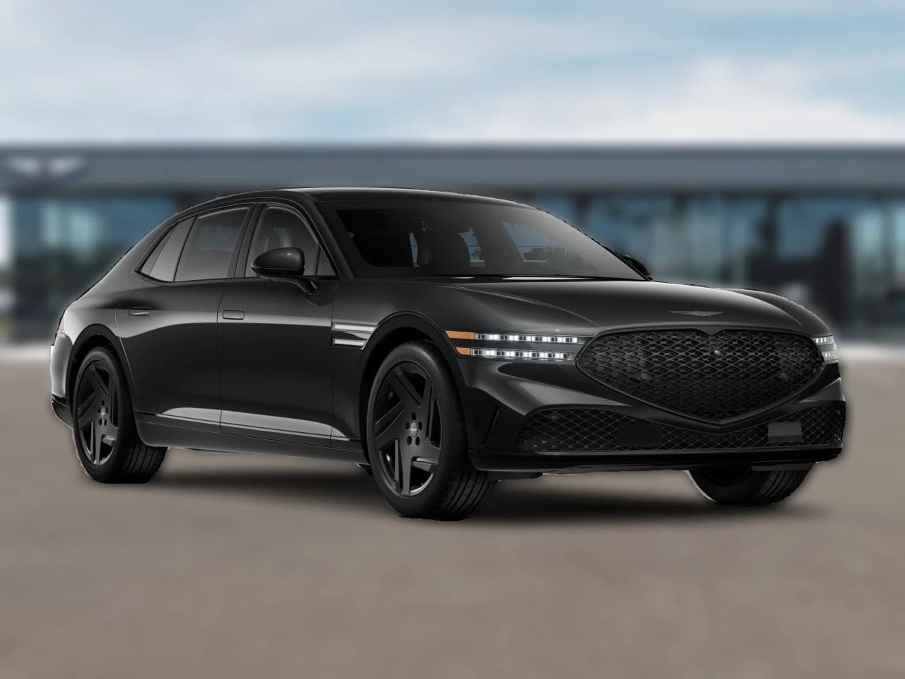 Genesis G90 3.5T e-SC Prestige Black AWD 2026 — side view
