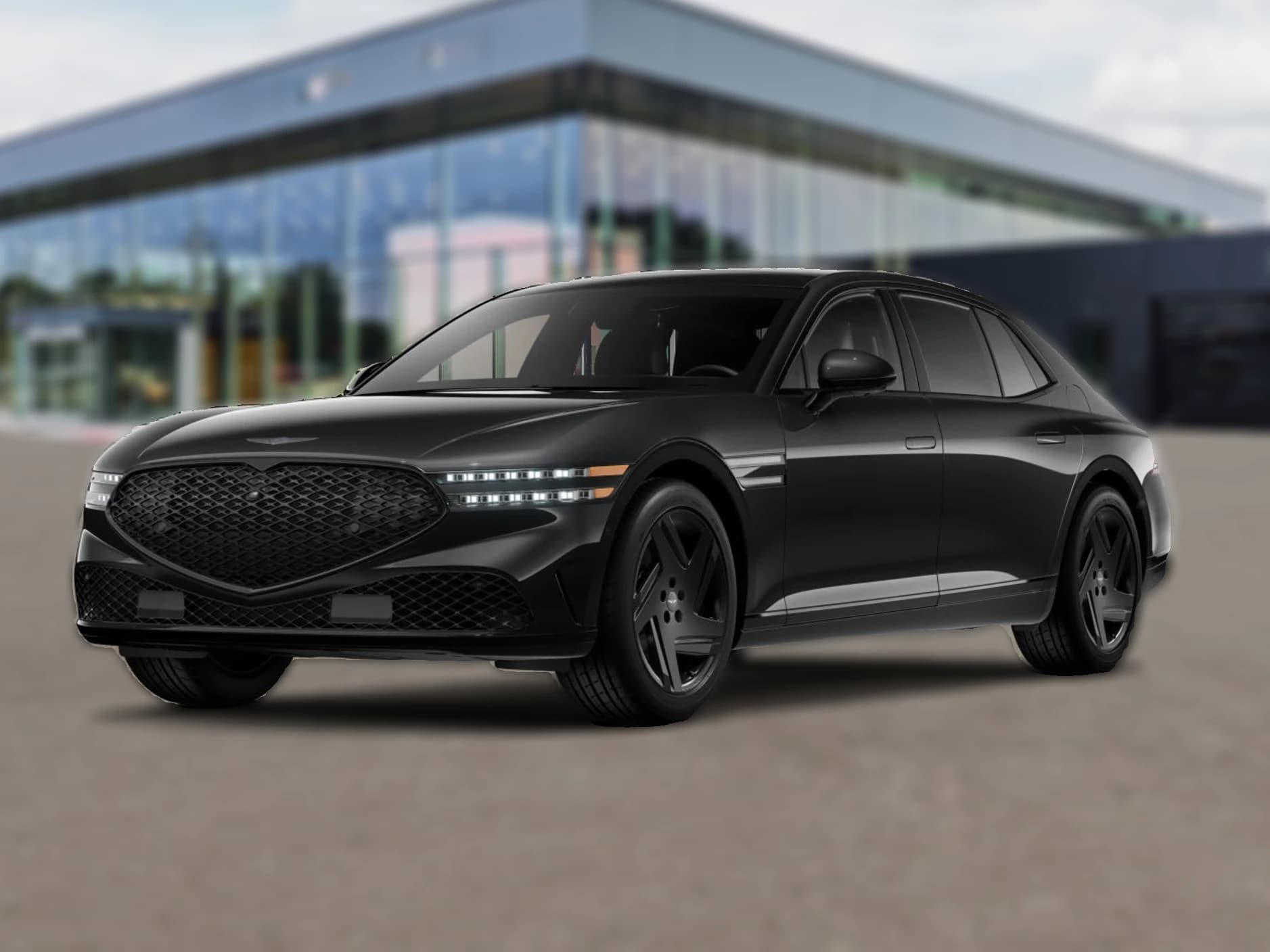 Genesis G90 3.5T e-SC Prestige Black AWD 2026 — side view