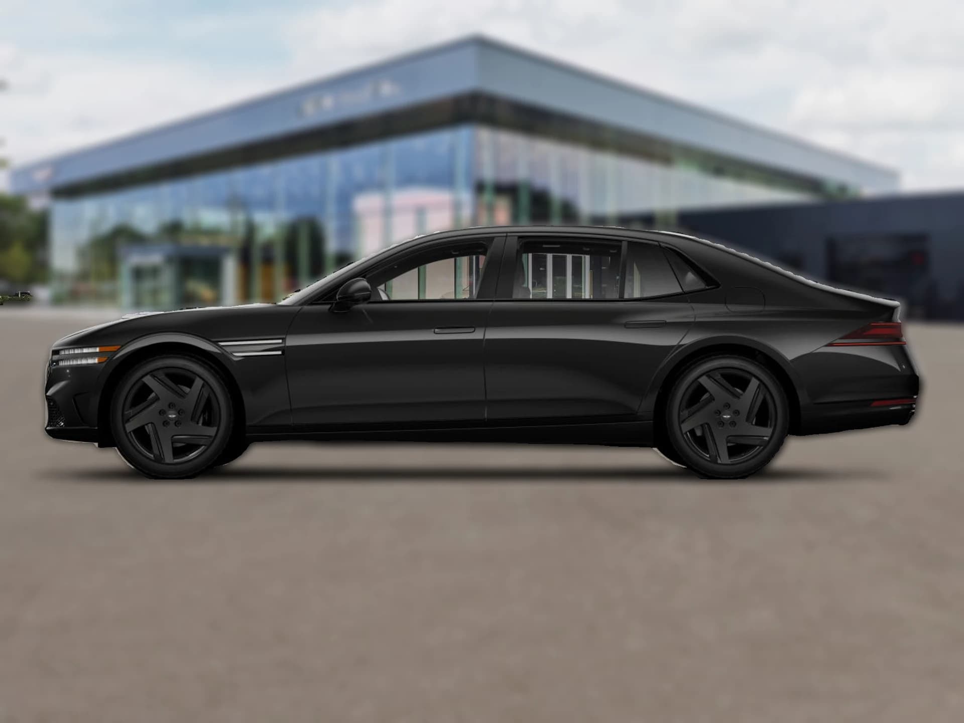 Genesis G90 3.5T e-SC Prestige Black AWD 2026 — side view