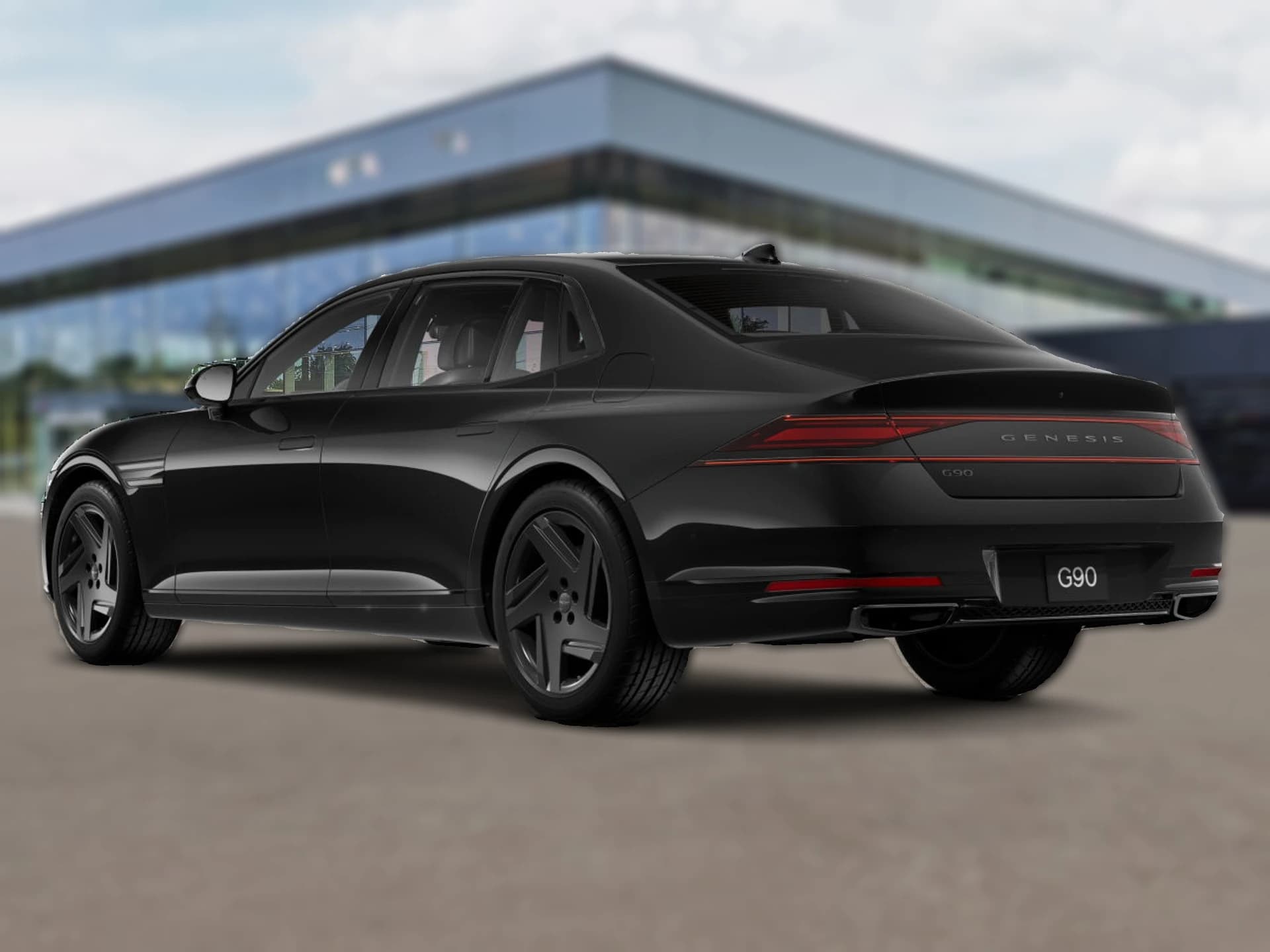 Genesis G90 3.5T e-SC Prestige Black AWD 2026 — side view