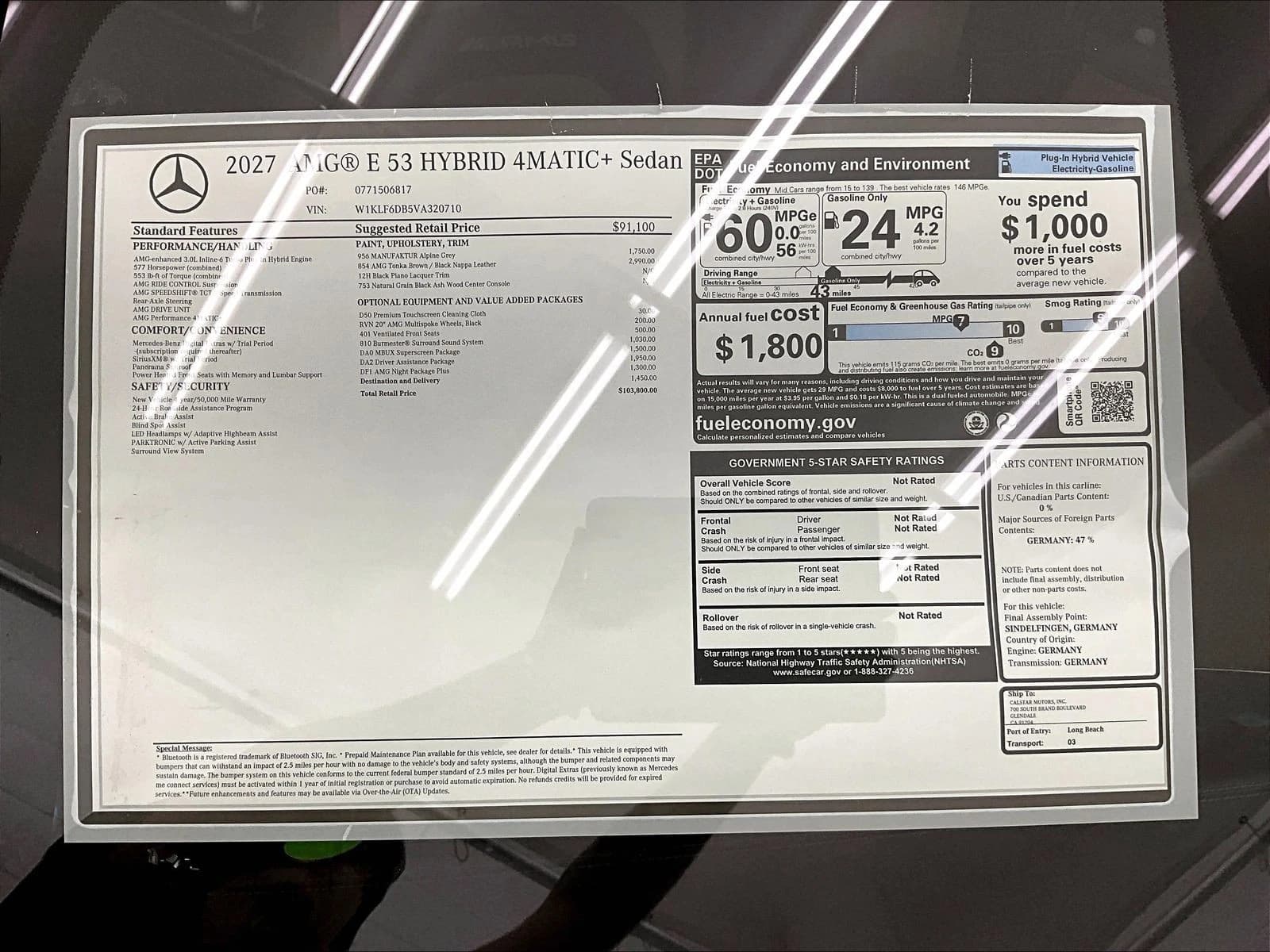 Mercedes-Benz E-Class AMG E 53 Hybrid Sedan 2027 — side view