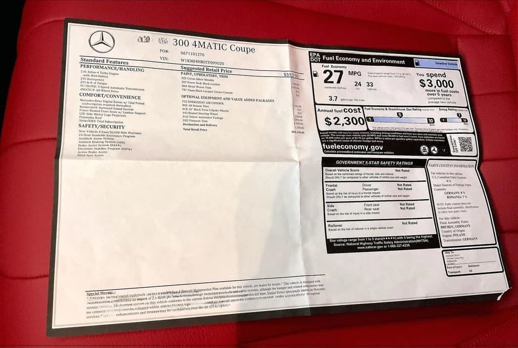 Mercedes-Benz CLE CLE 300 4MATIC Coupe 2026 — side view