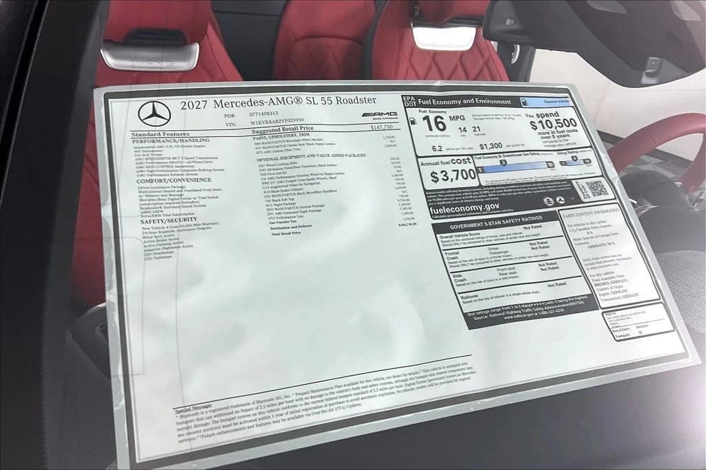 Mercedes-Benz SL AMG SL 55 Roadster 2027 — side view