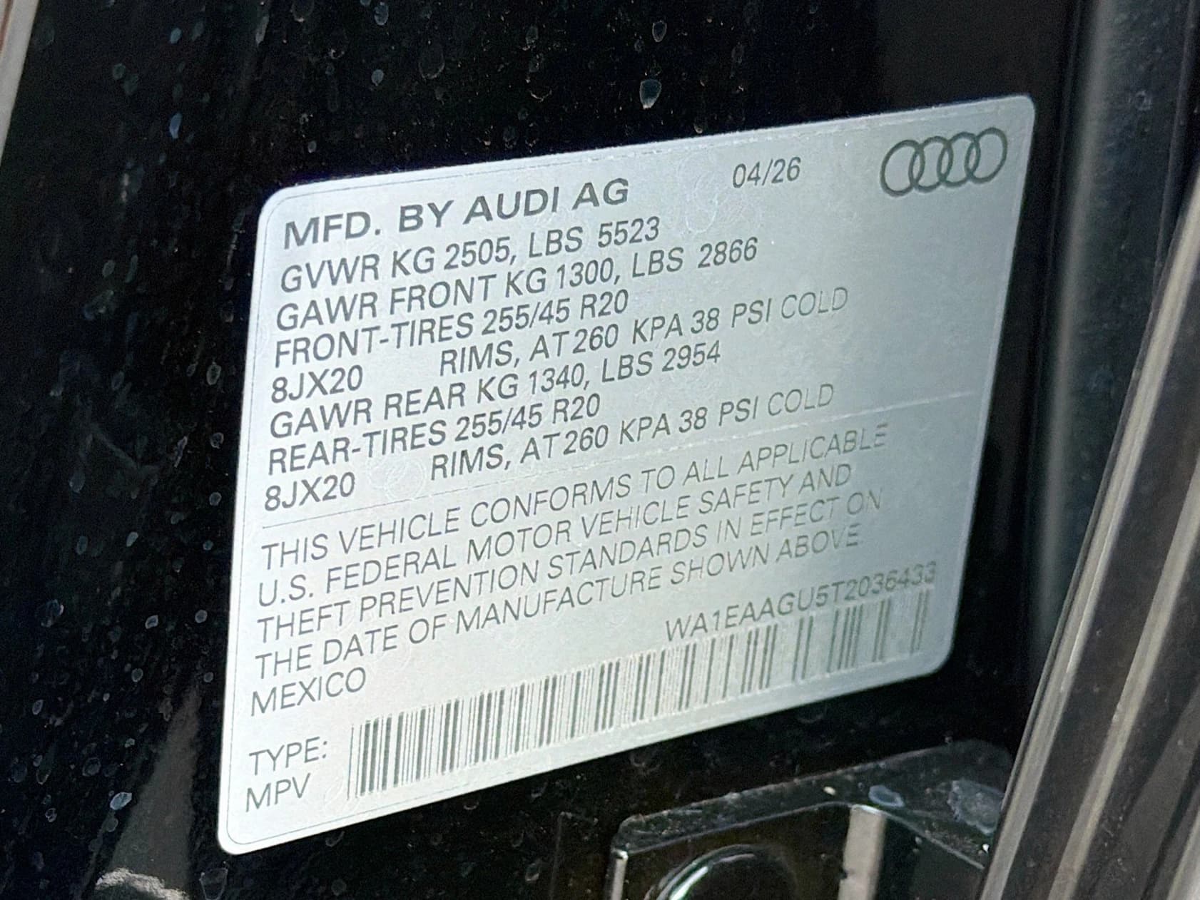 Audi Q5 Sportback Premium Plus 2.0 TFSI quattro 2026 — side view