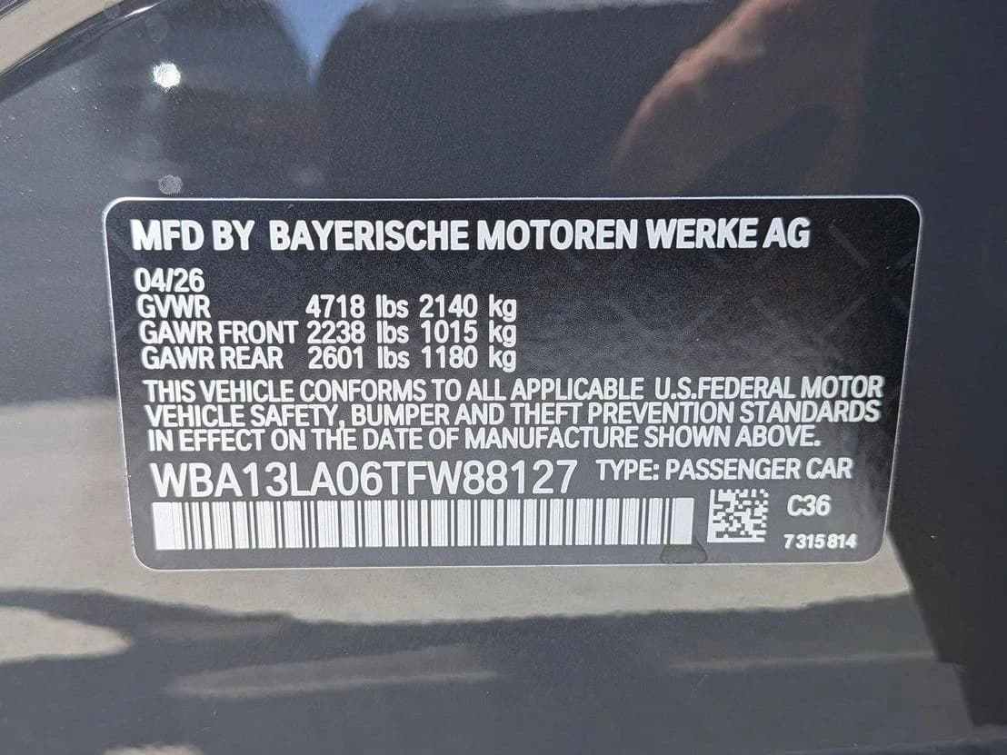 BMW 3 Series 330i Sedan 2026 — side view