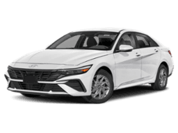 Hyundai Elantra Hybrid Blue Sedan 2026 — front view