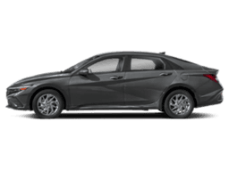 Hyundai Elantra Hybrid Blue Sedan 2026 — side view