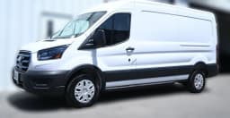 Ford E-Transit Cargo Van Base T-350 148" Hi Rf 9500 GVWR RWD 2026 — side view