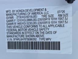 Honda Odyssey Sport-L Auto 2026 — side view